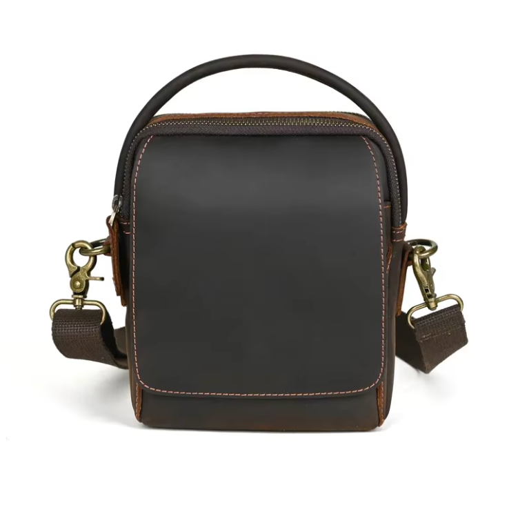 Men's Crossbody Bag Top Layer Genuine Leather 11