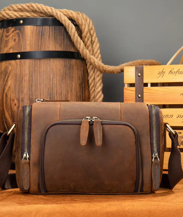 Men's Leather Shoulder Bag Genuine Leather Messenger Bag