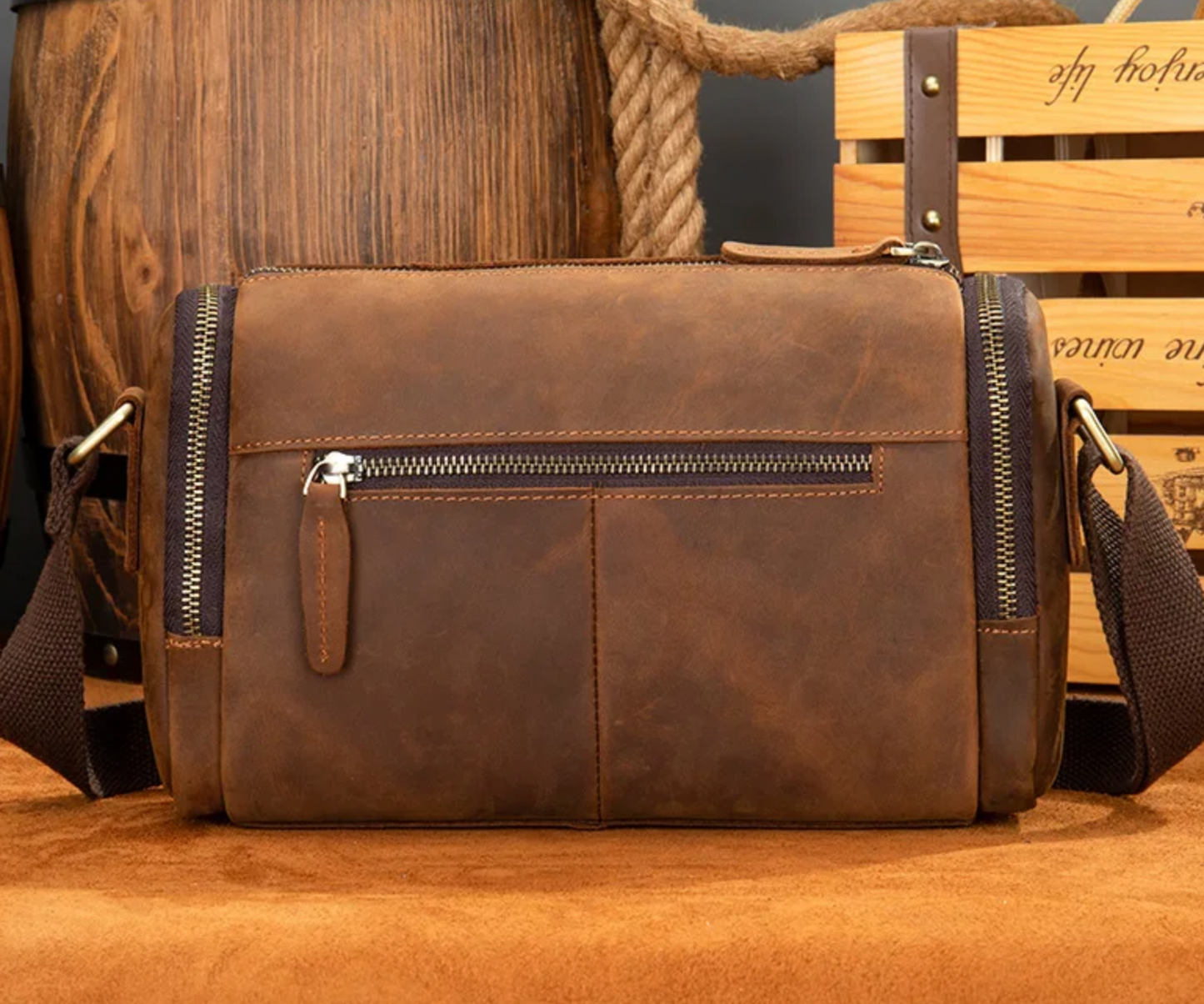 Men's Leather Shoulder Bag Genuine Leather Messenger Bag