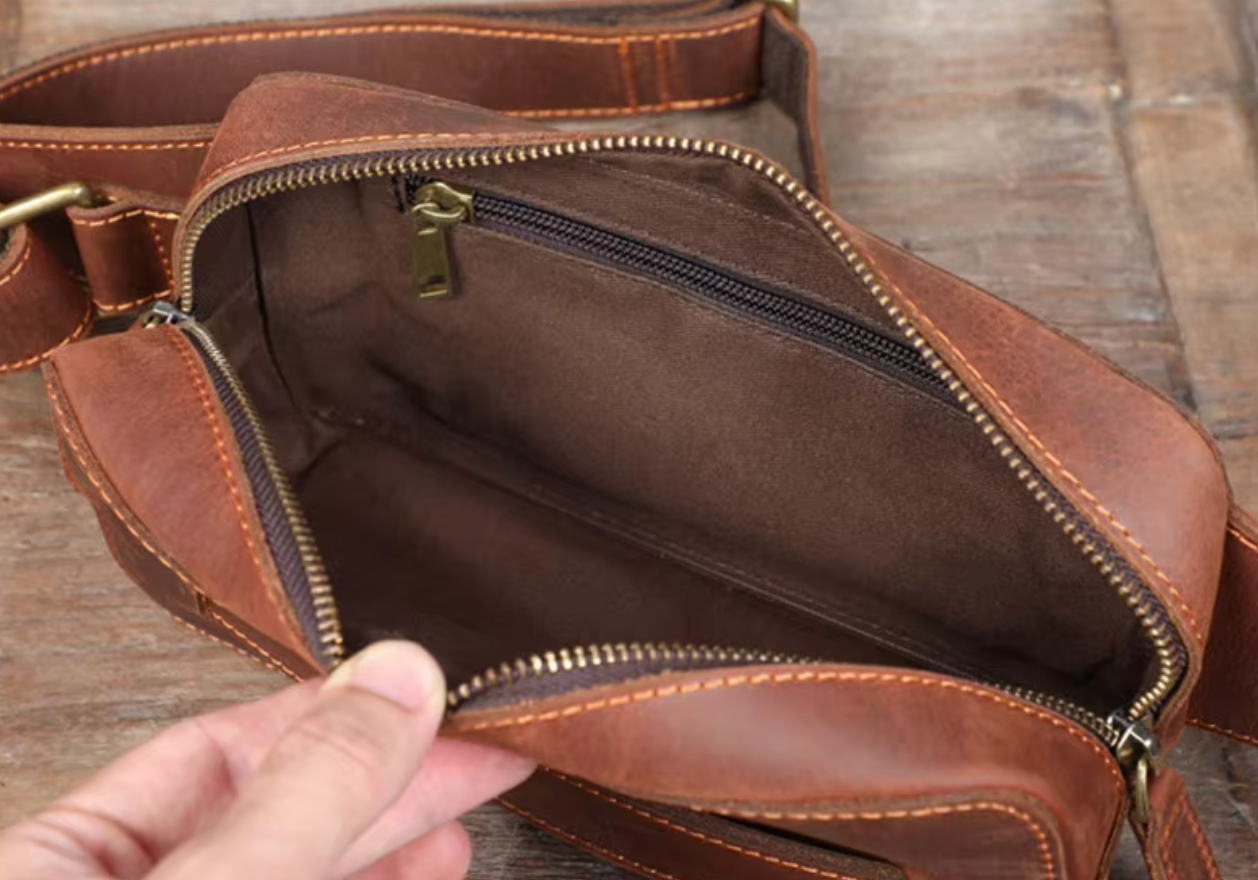 Vintage Genuine Leather Men's Chest Bag