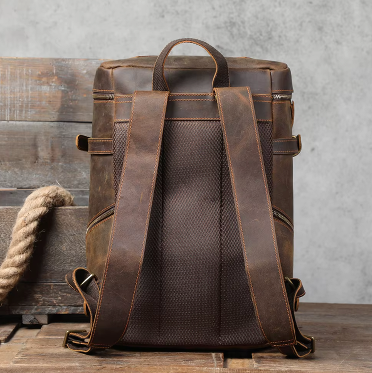 Men's Vintage Classic Leather Backpack