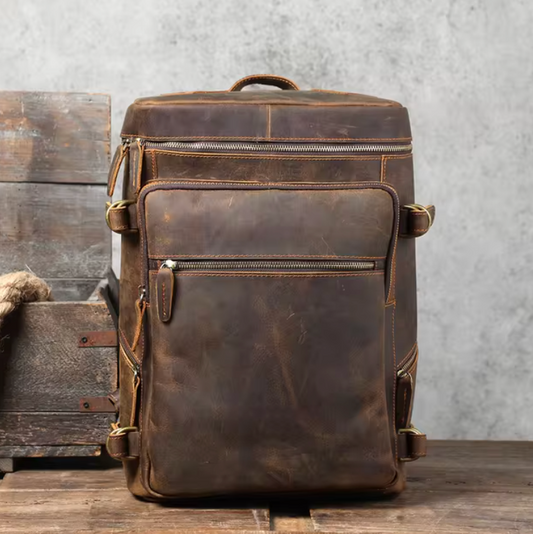Men's Vintage Classic Leather Backpack