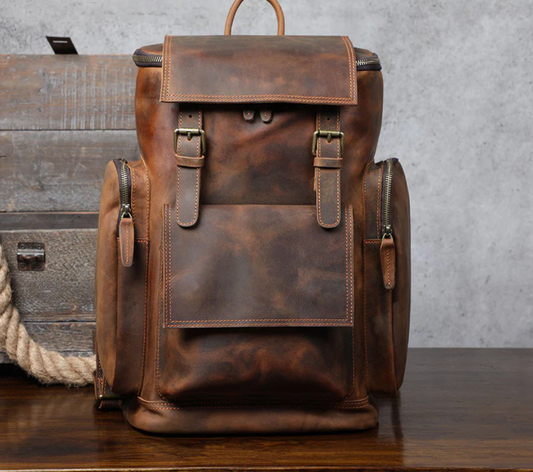 Men's Vintage Leather Backpack