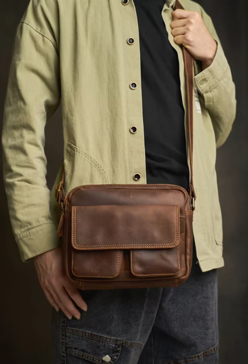 Crossbody Leather Satchel