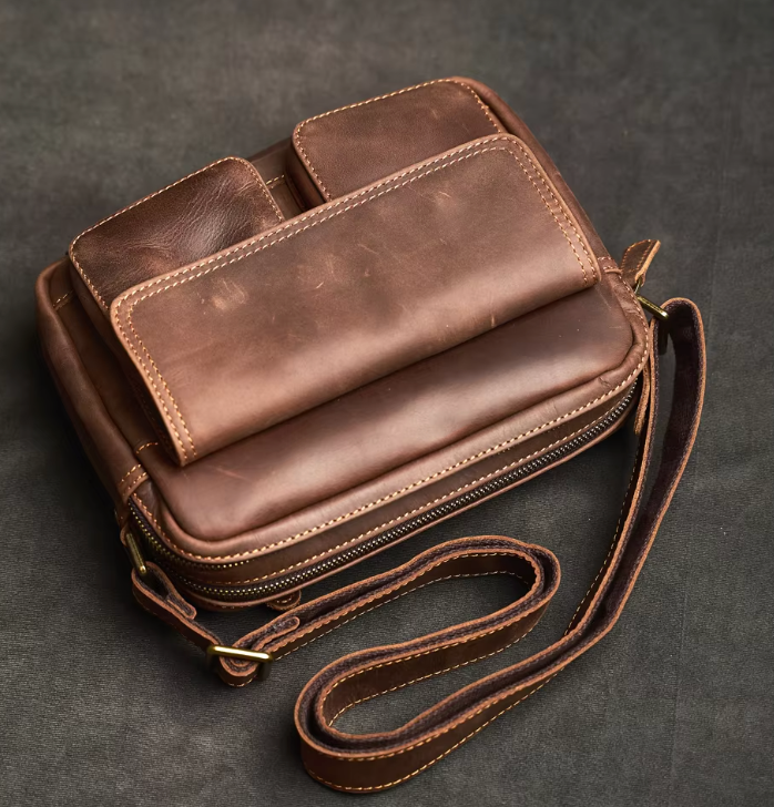 Crossbody Leather Satchel