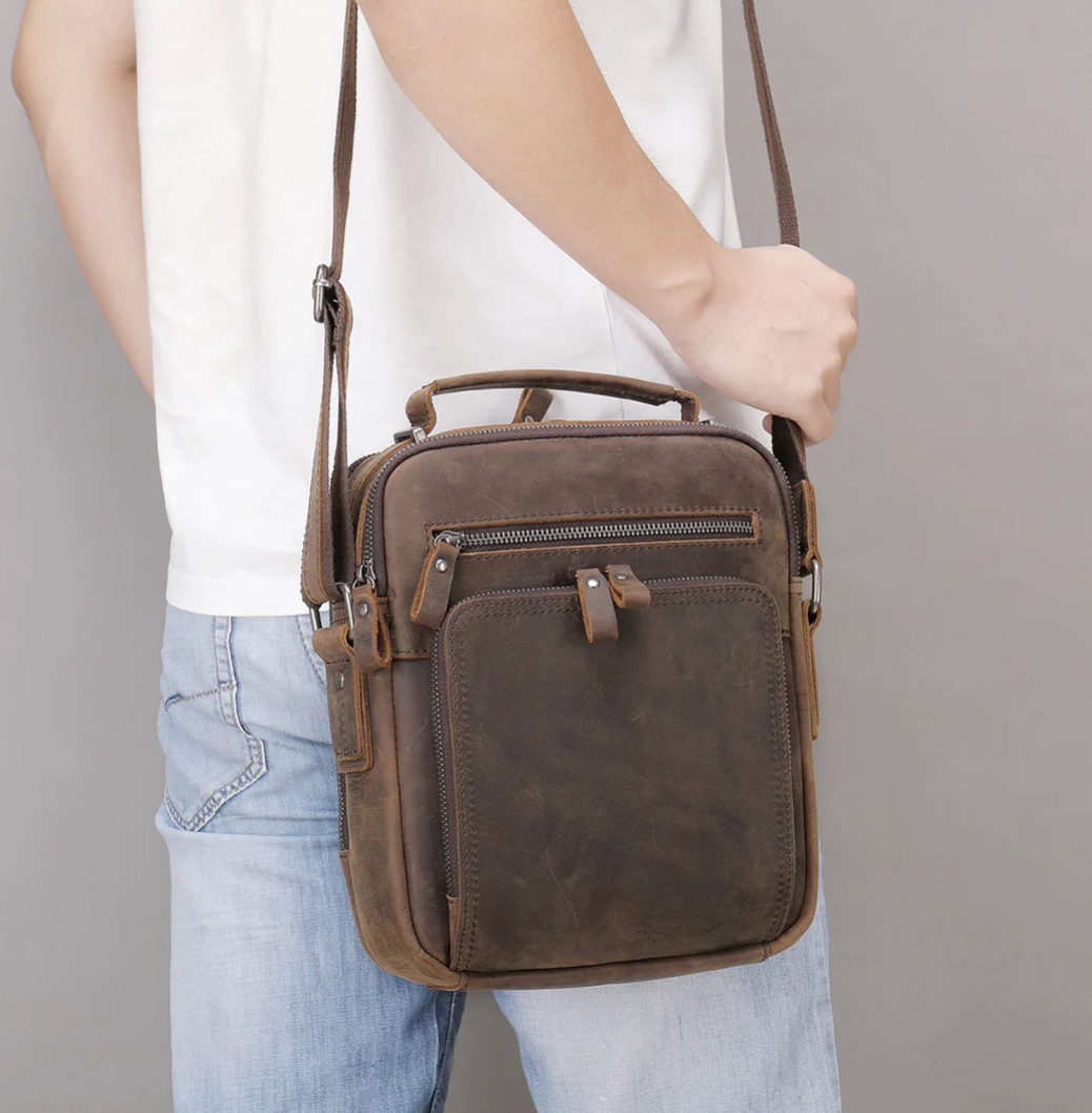 Men's Genuine Leather Satchel