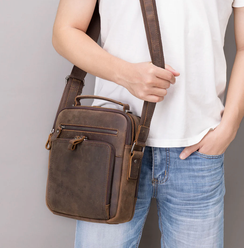 Men's Genuine Leather Satchel
