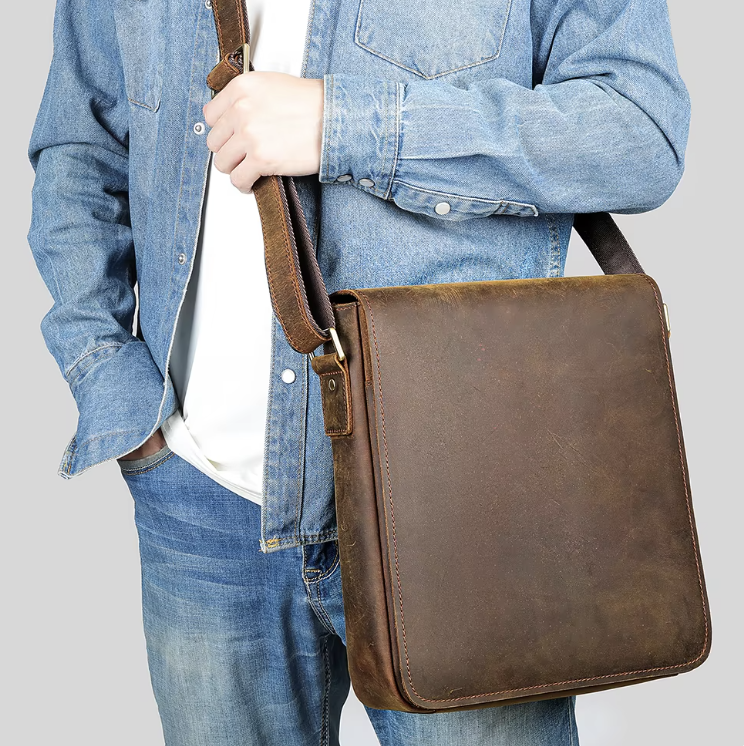 Men's Genuine Leather Satchel
