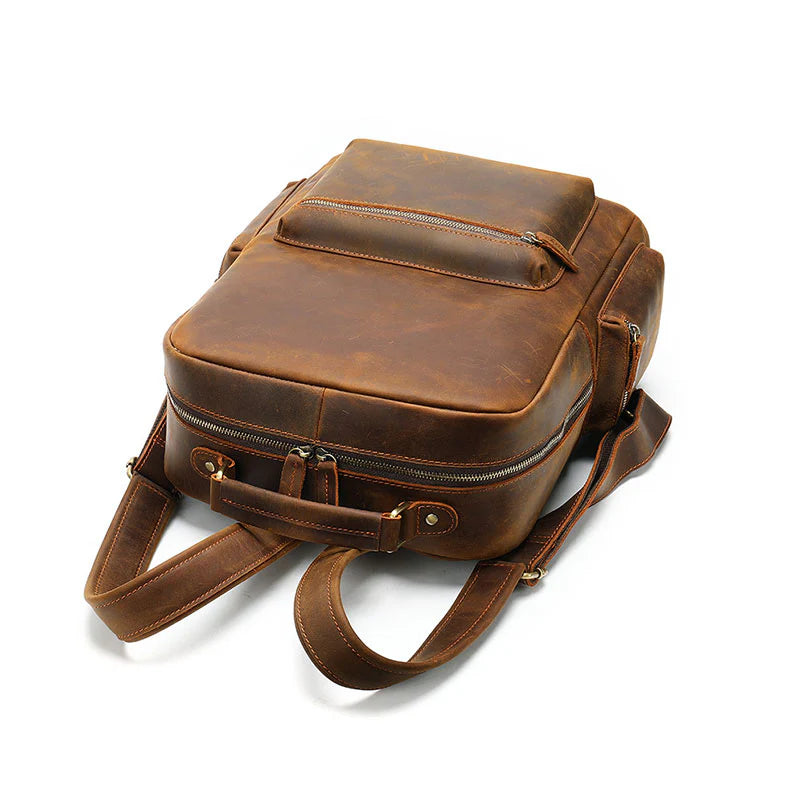Men's Vintage Leather Backpack