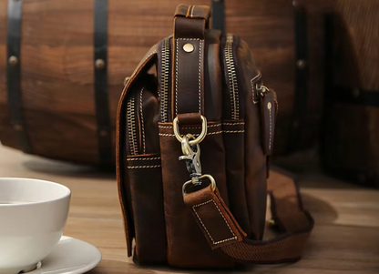 Men's Crossbody Bag Top Layer Genuine Leather 12
