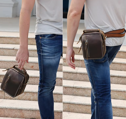 Men's Crossbody Bag Top Layer Genuine Leather 12