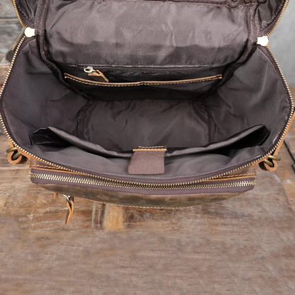 Men's Vintage Classic Leather Backpack