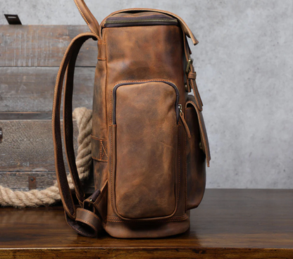 Men's Vintage Leather Backpack